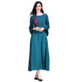 Kaftan vestido largo islámico ropa azul rosa personalizado Abaya modelos Dubai